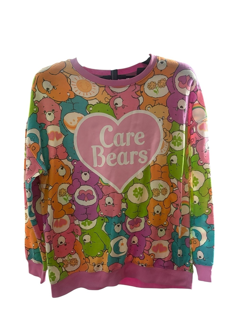 Care Bears Oversized Crewneck Sweatshirt All Over Print Large